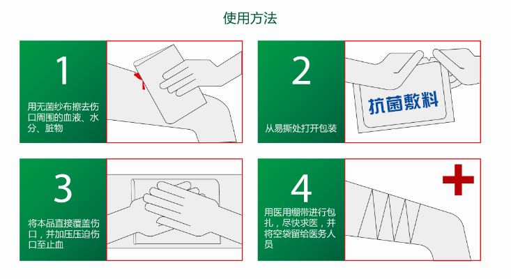 纳米银医用抗菌敷料使用说明